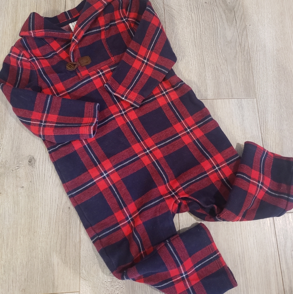 Janie & Jack Flannel Jumpsuit